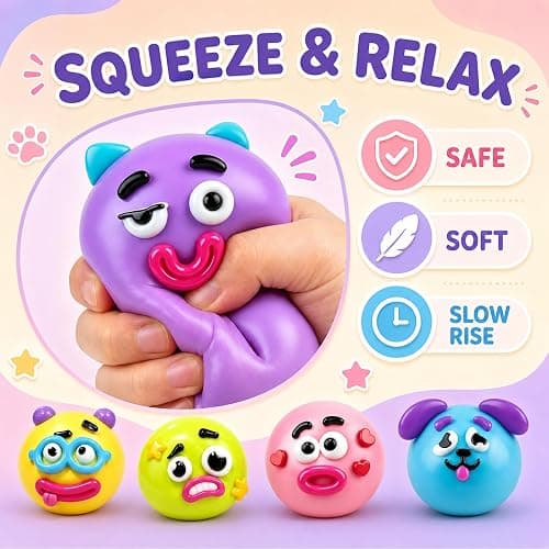 Curiosities Dog Face Swap Squishy Cute Slow Rise Relaxing Sensory Fidget Relief for Adults Anxiety Relief (Blue) thumbnail 7