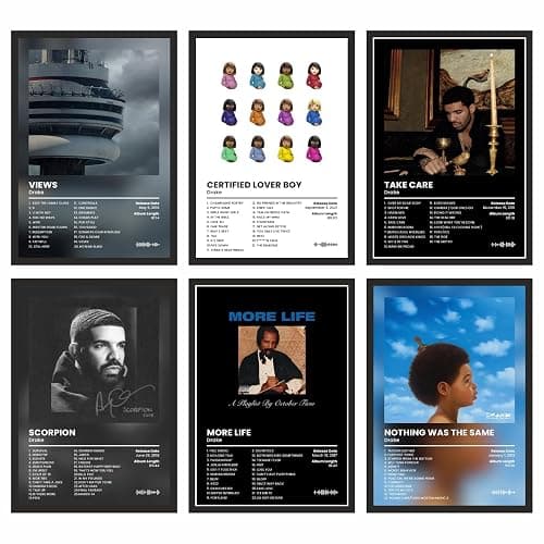 SAW Drake Music Album Art Wall Posters 8x12 inch (A4 Size) Wall Decor Posters Wall Art For Bedroom, Living room, Office, Pack of 6 thumbnail 7
