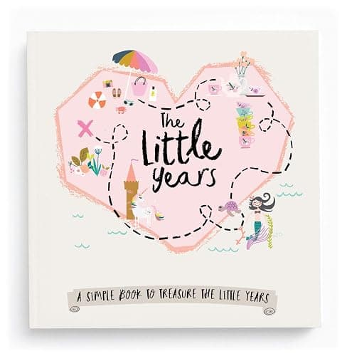 Lucy Darling The Little Years Toddler Baby Memory Book - Ages 1 to 6 Years Old Album For Baby Girl - Milestone Scrapbook To Record Precious Memories - Keepsake Record Book - Image 1
