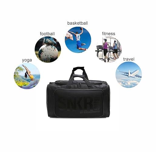Sneaker Duffel Travel Bag for Men Shoe Bags for Travel Sneaker Bag Basketball Outdoor Sports Gym Bag Travel shoe bag With 3 Adjustable Compartment Dividers Travel Shoe Bags thumbnail 5
