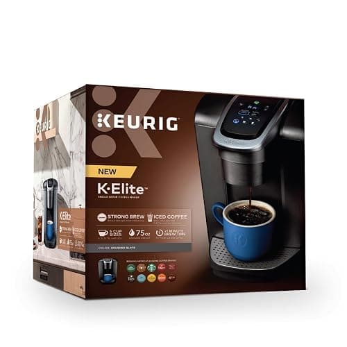 Keurig K-Elite Single Serve K-Cup Pod Coffee Maker, with Strength and Temperature Control, Iced Coffee Capability, 8 to 12oz Brew Size, Programmable, Brushed Slate thumbnail 12