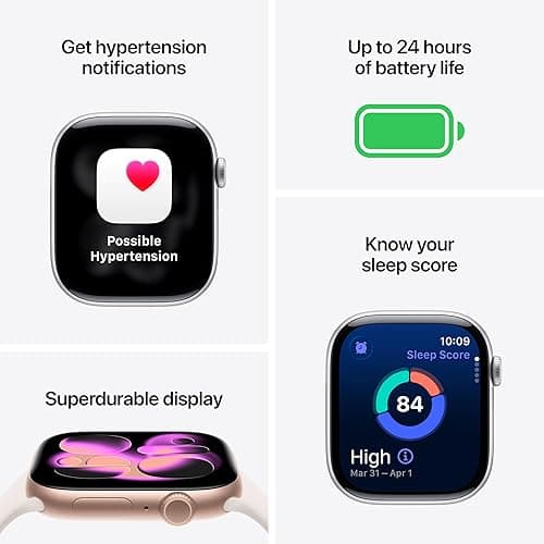 Apple Watch Series 11 [GPS 42mm] Smartwatch with Rose Gold Aluminum Case with Light Blush Sport Band - S/M. Sleep Score, Fitness Tracker, Health Monitoring, Always-On Display, Water Resistant thumbnail 3