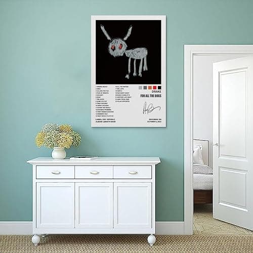 WATERA Drake Poster For All The Dogs Album Cover Posters for Room Aesthetic Canvas Wall Art Bedroom Decor 20x30inch(50x75cm) thumbnail 4