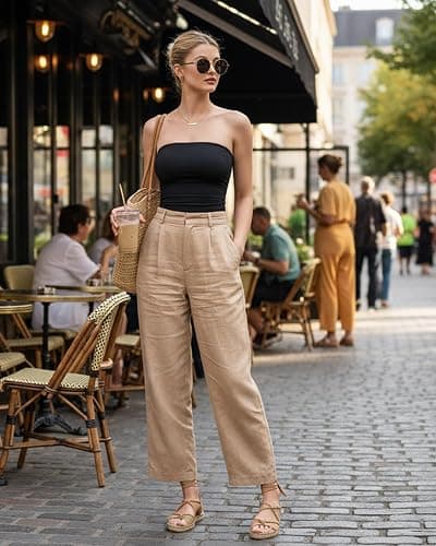 SUUKSESS Women Sexy Tube Top Summer Y2K Going Out Double Lined Basic Tank Top thumbnail 3