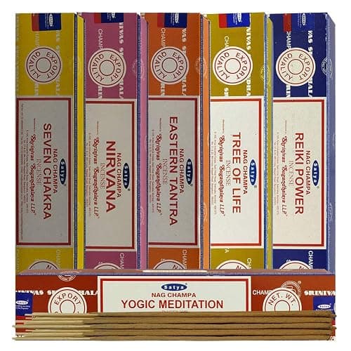 Satya Incense Sticks Variety Pack #6 and Incense Stick Holder Bundle with 6 Spiritual Fragrances thumbnail 5