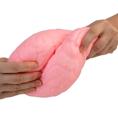 ORB Easy Sqweezy Jumbo Brainy - Squeeze This Big, Fun, Squishy, Slow Rising, Extra Soft Giant Brain for Stress Relief - Original Sensory / Fidget Novelty Toy and Gift for Kids and Adults thumbnail 4