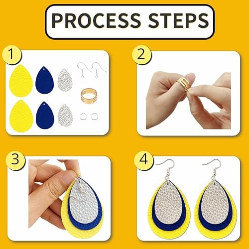 AOUXSEEM 181 Pcs Faux Leather Earrings DIY Making Kit Full Set, Contains 60 Already Cut Earring Pieces, 60 Earring Hooks, 60 Jump Rings, 1 Jump Ring Opener (Solid Color) thumbnail 6