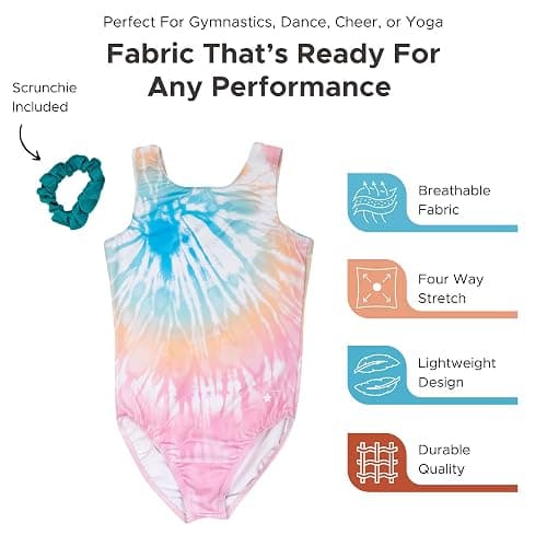 Destira Premium Closed Back Gymnastics Leotards for Girls - Snug Performance Fit (Size Up for Comfort), GIRLS/CHILD Sizes thumbnail 3