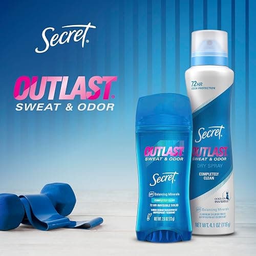 Secret Outlast Antiperspirant Deodorant for Women, 72hr Sweat & Odor Protection, PH Balancing Minerals, Invisible Solid, Completely Clean Scent, Travel Size, 0.5 oz thumbnail 8