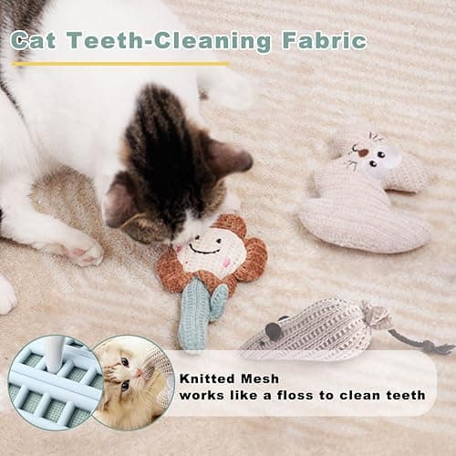 CUUOOT 7-in-1 Kitten Toys for Indoor Cats with Washable Adhesive Suction Cup, Hanging Interactive Cat Toys, Silvervine Stick and Sisal Chew Rope Catnip Teething Toy for Bored Kitten thumbnail 5