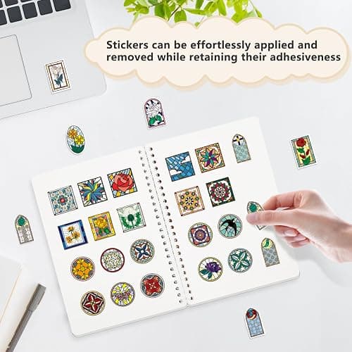 Ruatu 2 Pack Reusable Sticker Book Collecting Album Sticker Storage Organizer Book with 30+30 Sheets Blank Release Paper A5 Stickers Collection Notebook(Black+Clear) thumbnail 5
