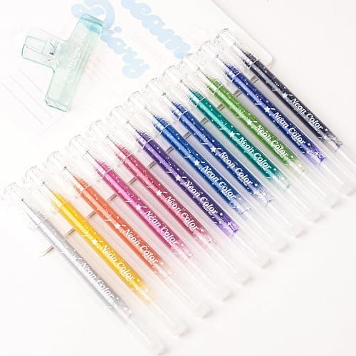 SASPOO glitter gel pen 36 Colors,Metallic Vibrant Sparkle gel pens for coloring,glitter pens for adults,colored gel pens for Adult Coloring Books and Drawing (36) thumbnail 6