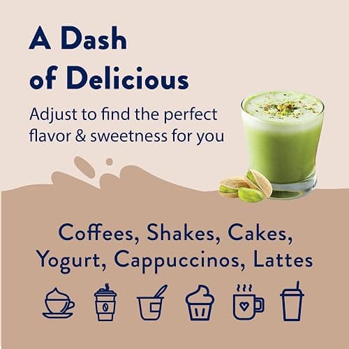 Jordan’s Skinny Mixes Sugar Free Coffee Syrup, Pistachio Coffee Flavoring Syrup, Zero Calorie Drink Mix, Lattes, Baking, Protein Shake or Cocktail, Dairy & Gluten Free, Kosher, 25.4 Fl Oz thumbnail 6