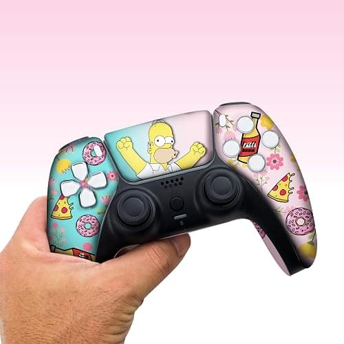 Simpsson Custom PS-5 Controller Wireless compatible with Play-Station 5 Console by BCB Controllers | Proudly Customized in USA with Permanent HYDRO-DIP Printing (NOT JUST A SKIN) thumbnail 5