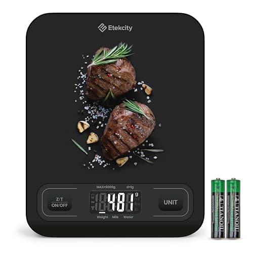 Etekcity Food Kitchen Scale, Digital Mechanical Weighing Scale,Grams and Ounces for Weight Loss, Baking, Cooking, Keto and Meal Prep,Packages, Liquids, Jewelry, LCD Display, Medium, Black - Image 1