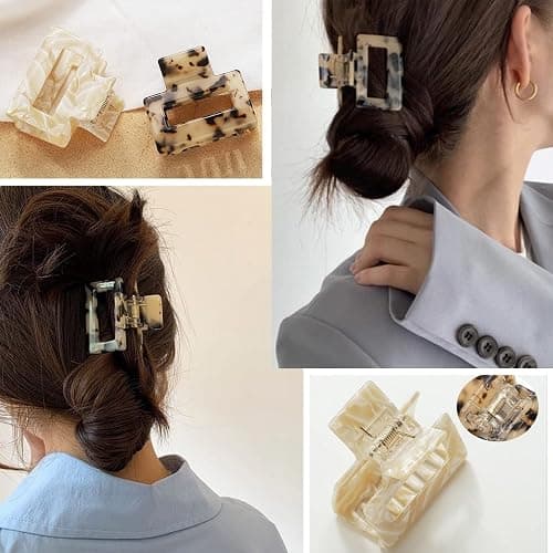 Krallenclip,3 Stück Rutschfeste Kleine Krallenclips Starker Halt Haarspangen Frauen Haarkrallenclips für Dickes Haar - 3pcs-2 thumbnail 7