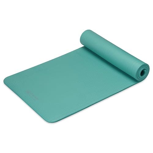 Gaiam Essentials 2/5" Thick (10mm) Yoga & Pilates, Fitness & Exercise Mat with Easy-Cinch Carrier Strap Cushion Support For Fitness and Gym Workouts thumbnail 7
