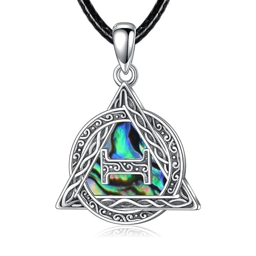 HUKKUN Therian Necklace Sterling Silver Therian Collar Celtic Therian Symbol Necklace Therian Jewellery for Men - Image 1