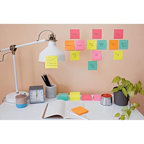 Post-it Super Sticky Notes, 5 Sticky Note Pads, 3 x 3 in., School Supplies, Office Products, Sticky Notes for Vertical Surfaces, Monitors, Walls and Windows, Supernova Neons Collection thumbnail 17