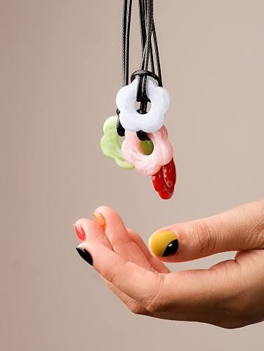 OJERRY Kawaii Flower Cutecore Necklace Y2K Cord Necklace Jewelry for Teen Girls Women Trendy Stuffs thumbnail 5
