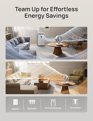 DREO Fan for Bedroom, Desk Air Circulator Fans with Remote, 11 Inch Table Fan for Whole Room, 65ft Powerful Airflow, 120° Vertical Manual and 90° Oscillating, 4 Speeds, 8H Timer, 25dB Quiet, Home thumbnail 8