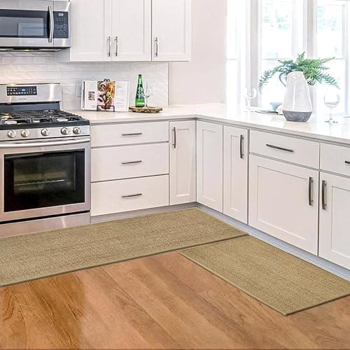 Artoid Mode Washable Non Slip Kitchen Rugs and Mats Set of 2, Rubber Backing Absorbent Kitchen Mats for Floor Front of Sink - 17x29 and 17x47 Inch thumbnail 7