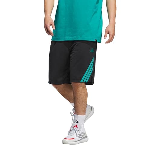 adidas Mens Basketball Legends 3-Stripes Shorts - Image 1