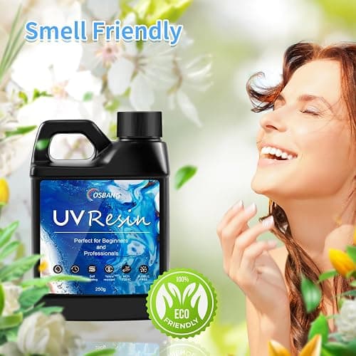 OSBANG UV Resin Kit with Light-250g, Clear Hard Type for Beginners and Professionals, UV Resin Kit for Jewelry Making, DIY Craft, Decor thumbnail 8