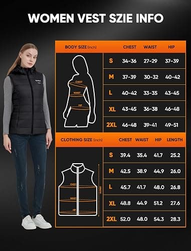 ORRNIKKO [2026 All-New] Heated Vest Women - Detachable Heated Hood, With 7.4V 16000mAh Battery Pack, Womens Heated Vest thumbnail 7