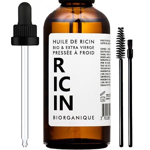 Huile de Ricin 100% Bio, Pure et Naturelle - 50 ml - Soin pour Cheveux, Cils, Ongles, Peau. - Image 1