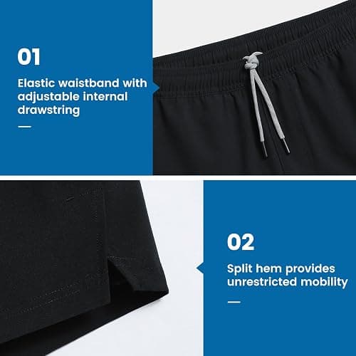 maamgic Gym Shorts for Men 7 inch with Liner Stretch 2 in 1 Workout Shorts Men Quick Dry Athletic Shorts thumbnail 2