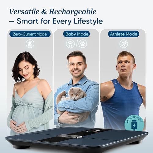 Etekcity FSA&HSA Eligible Smart Scale for Body Weight Fat, Digital Bathroom Weighing Machine for Accurate BMI Muscle Mass Composition, Home Use Apple Health Compatible Fitness Equipment thumbnail 8