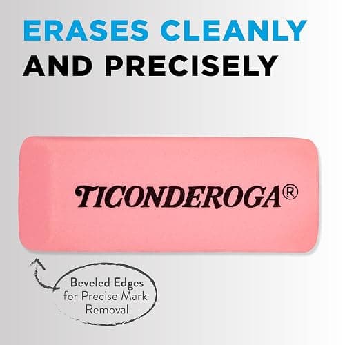 Ticonderoga Wedge Erasers, Pink, 3 Count thumbnail 6