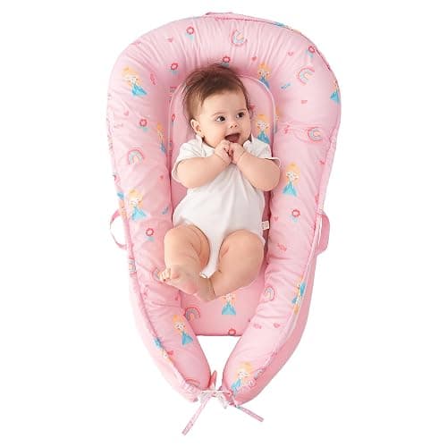 Viviland Baby Lounger Snuggle Me Lounger Fits 0-24 Months Newborn Infant Babies, Princess - Image 1