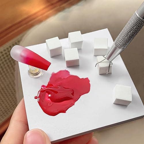 Nagelkunst Schwammpinsel,200 Stück Nail Art Schwämme mit Metallgreifer,Nagels Zubehör Sponge,Nagel Pinsel,Maniküre Zubehör für Nägel,um eine Vielzahl von Gradient Nail Art Patterns zu Erstellen thumbnail 2