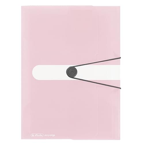 Herlitz 11408739 Gummizugmappe A4 3er Packung transparent rose - Image 1