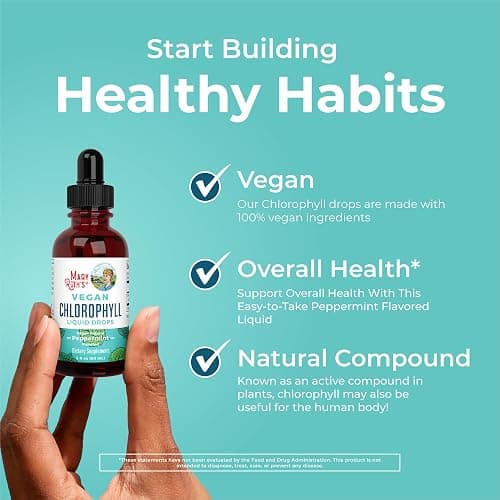 MaryRuth Organics Chlorophyll Liquid Drops | Clean Label Project Certified® | Vegan | Non-Diluted Liquid Chlorophyll| Mulberry Derived Supplement for 14+ | Non-GMO | Delicious Minty Flavor | 2 Fl Oz thumbnail 5