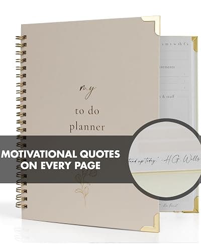 Beautiful To Do List Notebook - Aesthetic Daily Planner to Easily Organize Your Tasks And Boost Productivity - Stylish Undated ADHD Planner Gift and The Perfect School or Office Supplies For Women thumbnail 6
