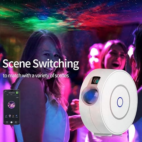CHIGIH Smart Galaxy Projector, LED Starry Sky Night Light Star Projector, Nebula Ceiling Night Light App & Voice Controlled Northern Lights Projector for Room Bedroom Parties Decor Birthday Gifts thumbnail 6