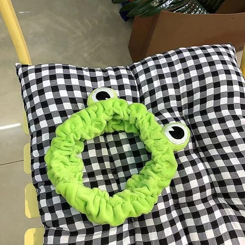 Jowmoy Green Frog Eye Elastic Headband - Versatile for Spa, Skincare, Makeup, Face Wash, Fun Gift for Women (1 Pack) thumbnail 3