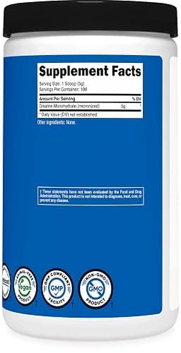 Nutricost Creatine Monohydrate Micronized Powder 500G, 5000mg Per Serv (5g) - 100 Servings, 17.9 Oz thumbnail 5