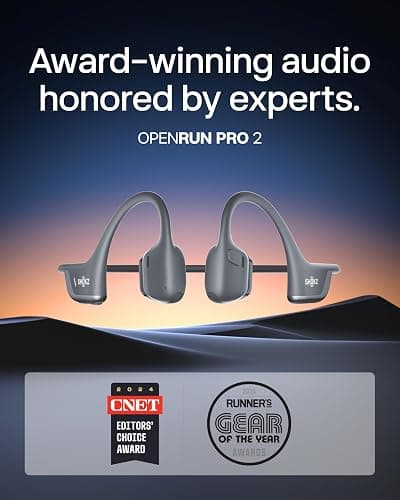 SHOKZ New OpenRun Pro 2 - Open-Ear, Bone Conduction Sport Headphones - with Reflective Strip - Sweat Resistant, Workout Headphones - Secure, Wireless, Comfortable Fit-Deep Bass and Smart Mic App thumbnail 2