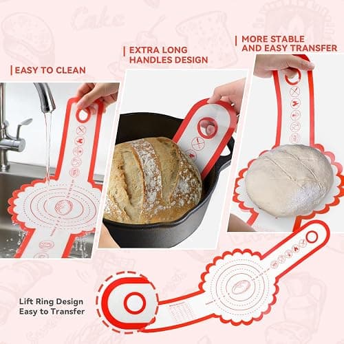 Joyyy Sourdough Starter Kit, Banneton Bread Proofing Basket, 8.5Inch Proofing Basket for Baking, Banneton Bread Baking Gift Set, Sourdough Bread Baking Supplies (Black) thumbnail 3
