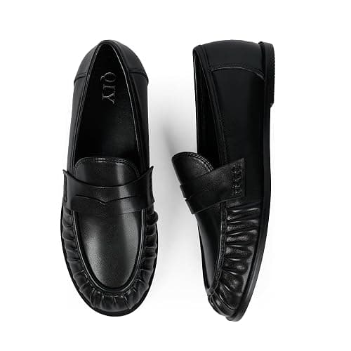 QIY Penny Loafers for Women Flats Shoes Women Dressy Comfortable Moccasins Womens Slip on Loafers Shoes Comfortable Work Flats thumbnail 6