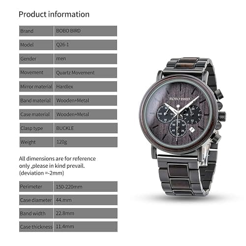 2win Engraved Wooden Watch for Boyfriend My MAN Fiancé Husband Customized Personalized Wood Watches for Men Birthday Anniversary Personalized Watch thumbnail 3