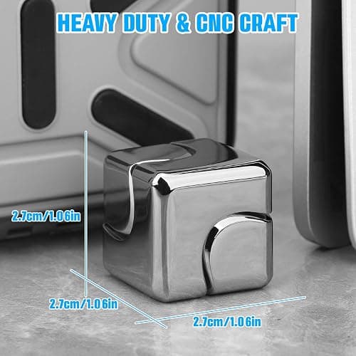 Desk Gear Fidget Cube Spinner for Kid Adult, Spinning Top Metallic Fidget Toys for Anti-Anxiety Stress Relief Autism, 2-in-1 Cube Focus Toy for Desktop Office Classroom Black thumbnail 2