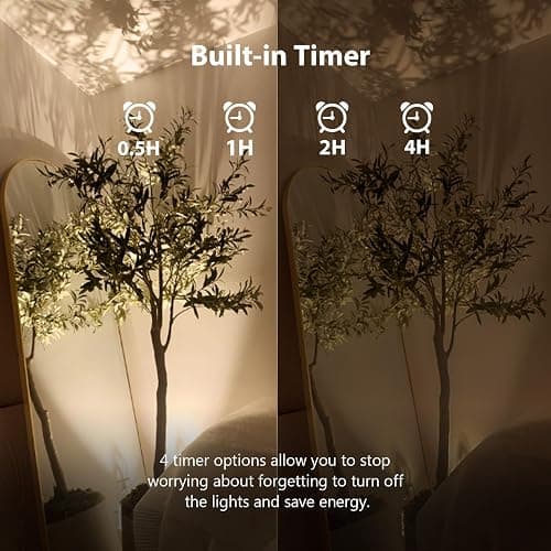 Brightown 2 Pack Uplights Indoor Floor Can Lights with Remote and Timer, 3 Color Temps and Dimmable Uplighting Spotlights for Dark Corner Sofa Plant Picture, 6.5 FT Plug Cord & Foot Switch, Black thumbnail 4