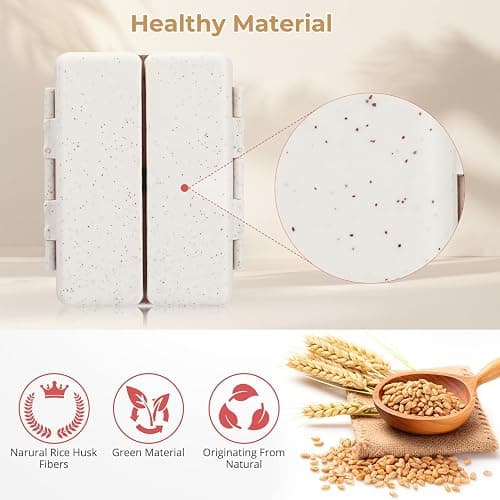 Zentiky Small Daily Pill Organizer with Labels, Medicine Pill Organizer Fit with Your Purse or Pocket for Travel to Hold Vitamin, Fish Oil, Supplement,Cotton Swabs, Bandages or Jewelry-Beige thumbnail 6