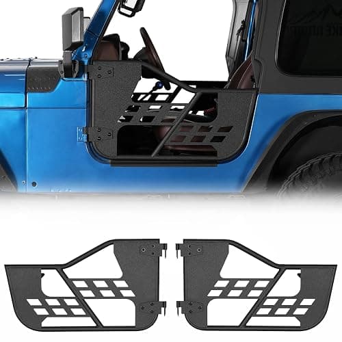 Hooke Road Wrangler TJ Tube Half Doors Offroad Tubular Trail Doors Guards for 1997-2006 Jeep Wrangler TJ Sahara Sport - Image 1