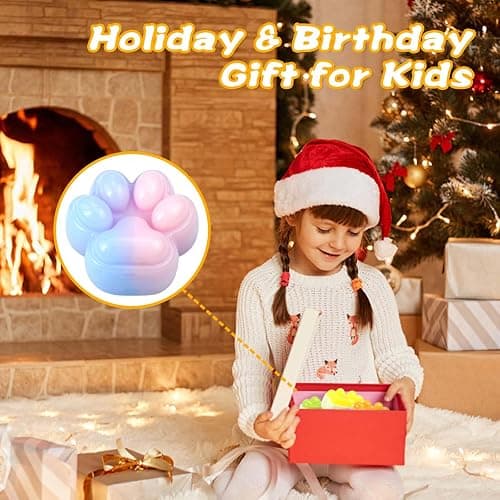 Gytera Cat Paw Squishies Fidget Toys Adults, Sticky Cute Squeeze Sensory Toys for Autism and Stress Relief, Stress Balls for Kids Birthday Gift for Boys and Girls(5 Packs Jelly) thumbnail 6